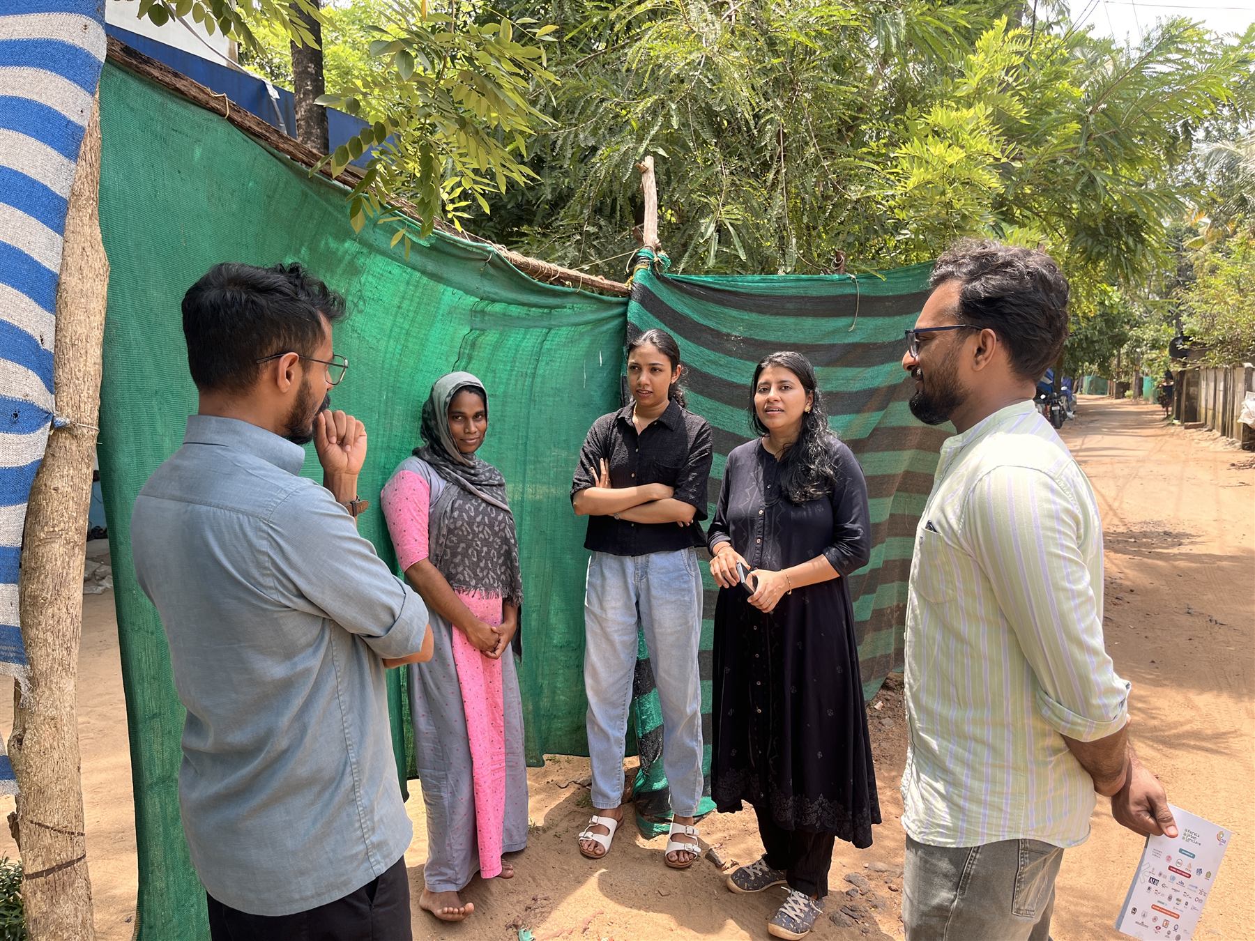 NPoC team members talking with community members during a field study at Kadalundi