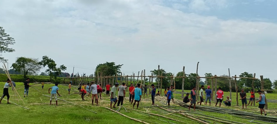 Open fields in Lakhimpur district