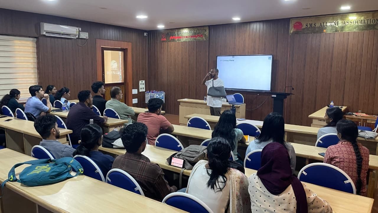 Management students at CUSAT during the session on impact evaluation