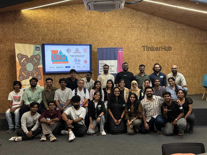 Participants of YDF KRIA at TinkerSpace Kochi