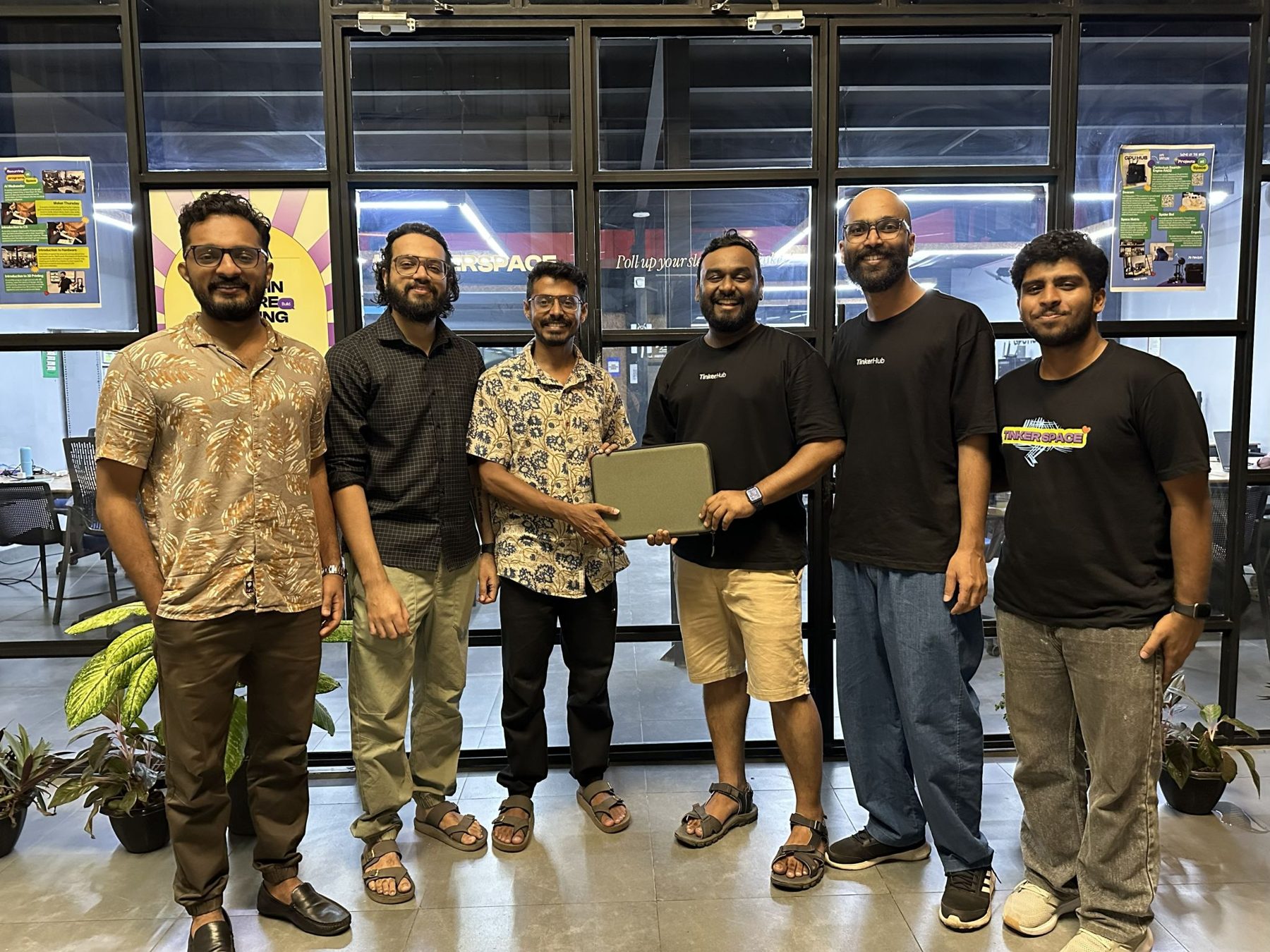The NPoC and TinkerHub teams after signing their collaboration agreement